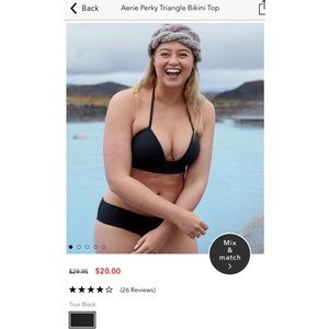 Black American Eagle perky triangle swim top